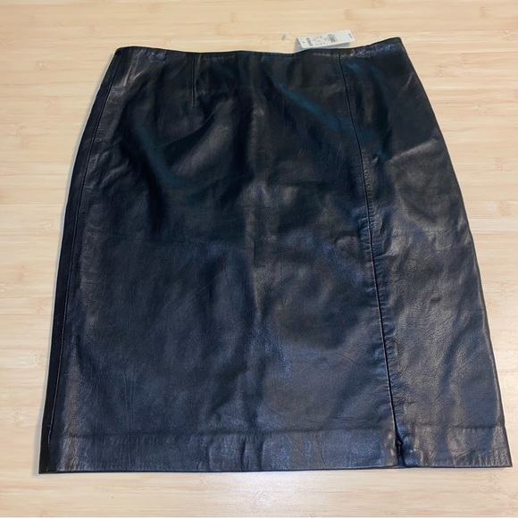 New with tags Express Vintage Leather Lamb Skin Skirt size 9/10 - Picture 3 of 11
